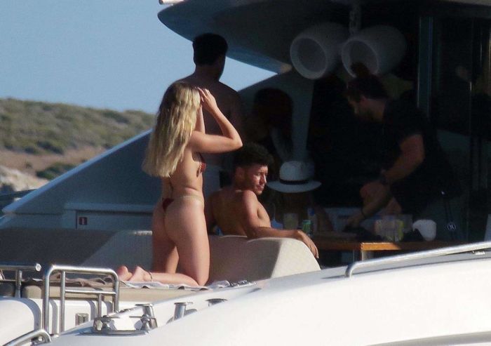 Perrie Edwards Surfing In Bikini At The Sea In Ibiza