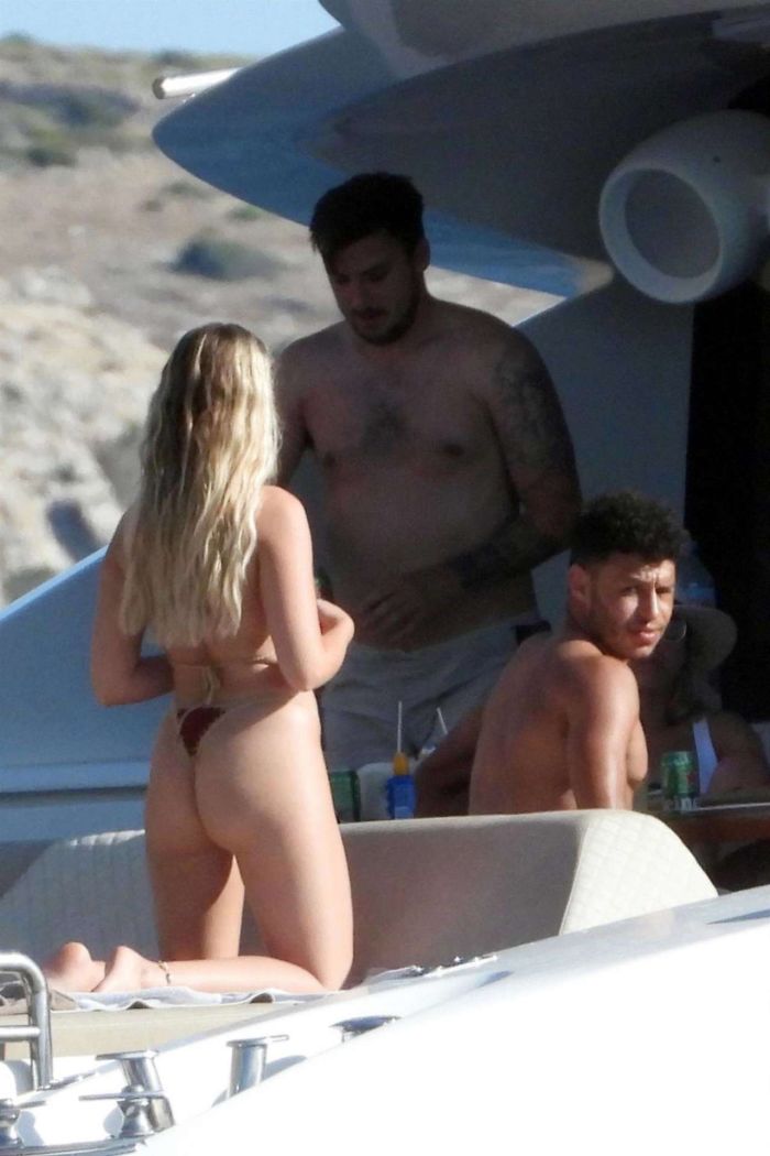 Perrie Edwards Surfing In Bikini At The Sea In Ibiza