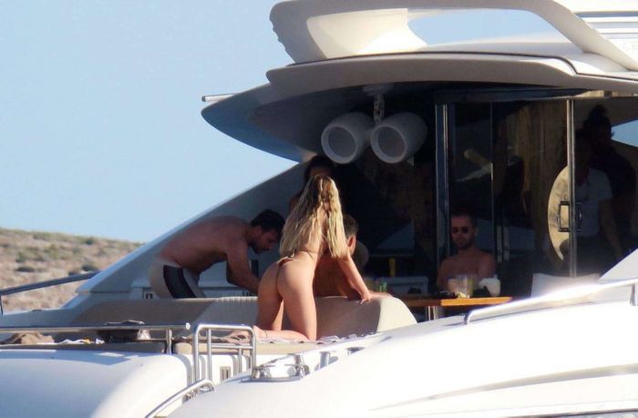 Perrie Edwards Surfing In Bikini At The Sea In Ibiza