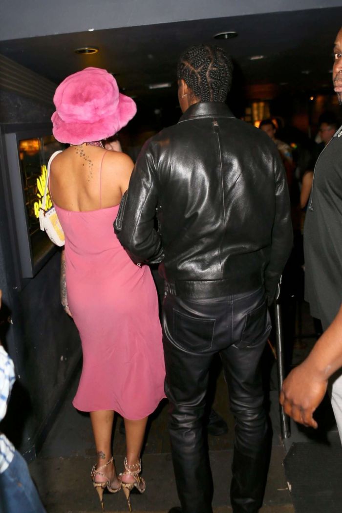 Rihanna In A Pink Dress At Barcade In New York