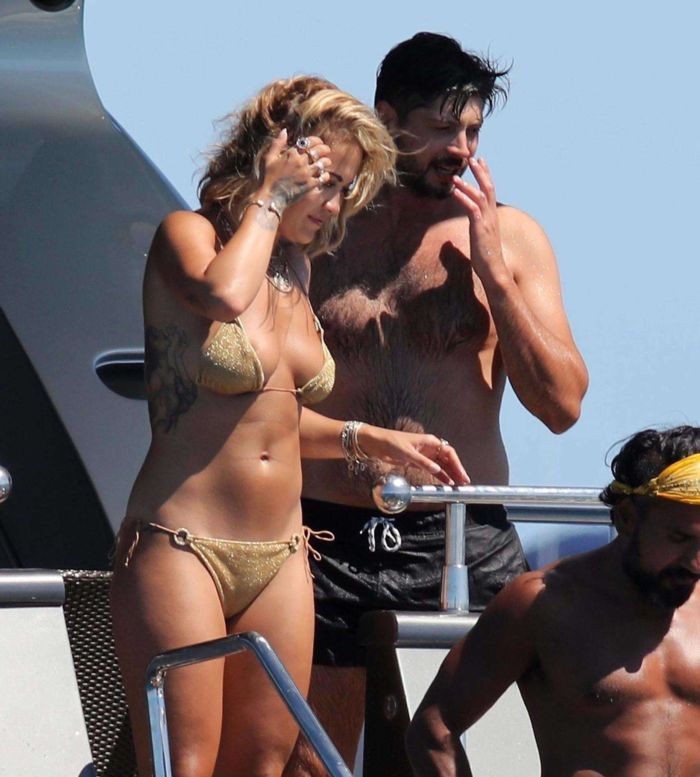 Rita Ora Enjoying Her Day In A Bikini On A Yacht In Ibiza