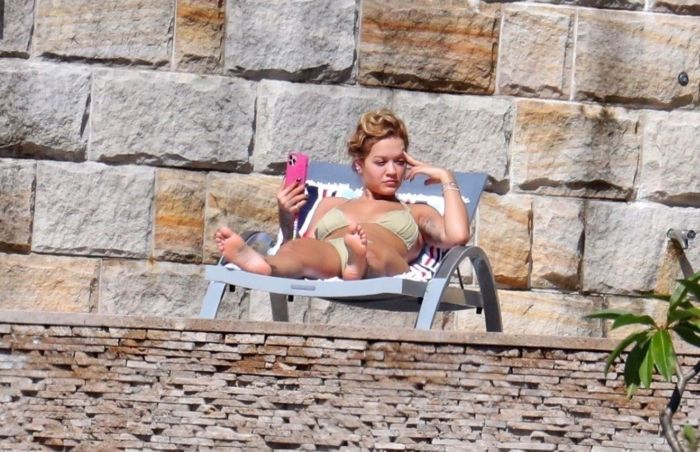 Rita Ora Tanning In Bikini Under The Sun In Sydney