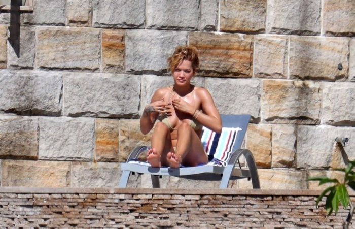 Rita Ora Tanning In Bikini Under The Sun In Sydney