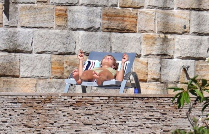 Rita Ora Tanning In Bikini Under The Sun In Sydney