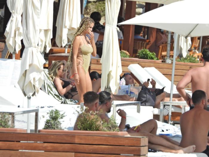 Rose Bertram In Bikini On A Holiday With Her Family In Ibiza