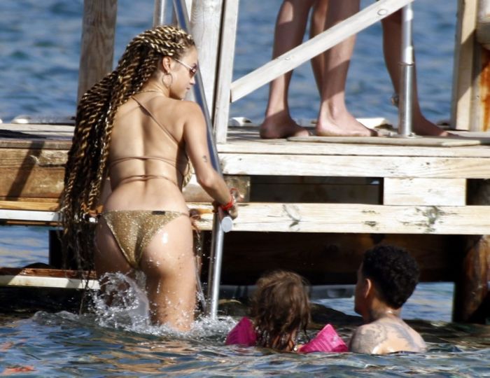 Rose Bertram In Bikini On A Holiday With Her Family In Ibiza