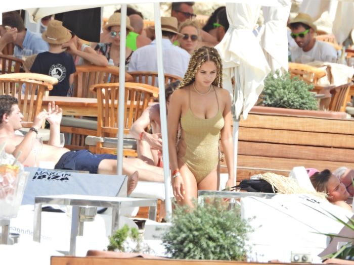 Rose Bertram In Bikini On A Holiday With Her Family In Ibiza
