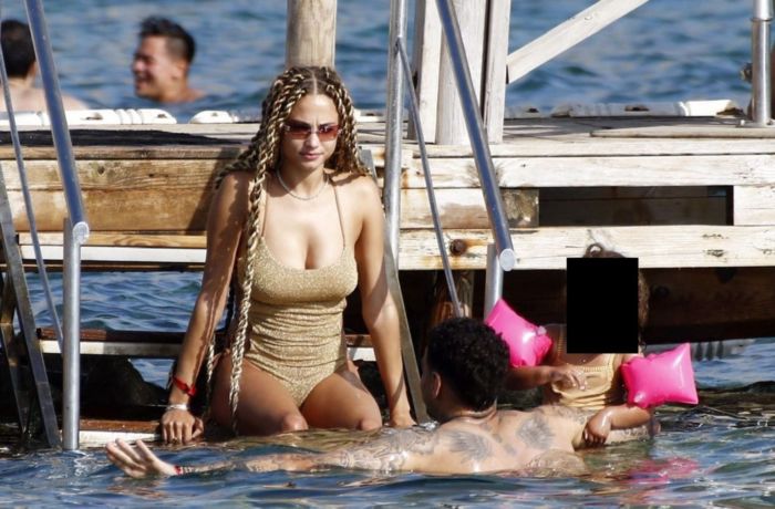 Rose Bertram In Bikini On A Holiday With Her Family In Ibiza