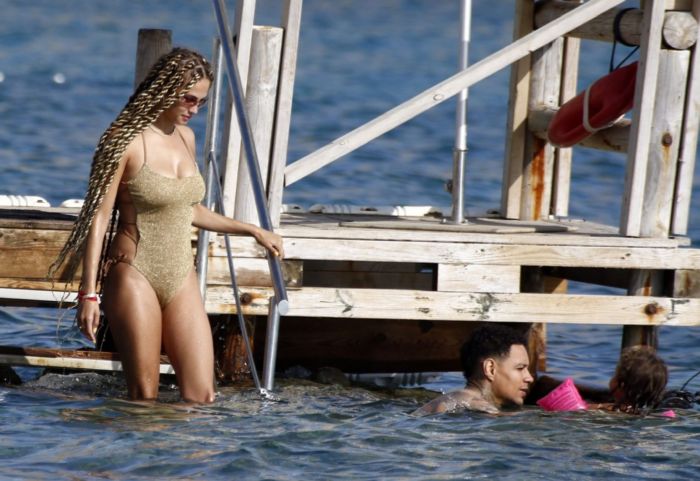 Rose Bertram In Bikini On A Holiday With Her Family In Ibiza
