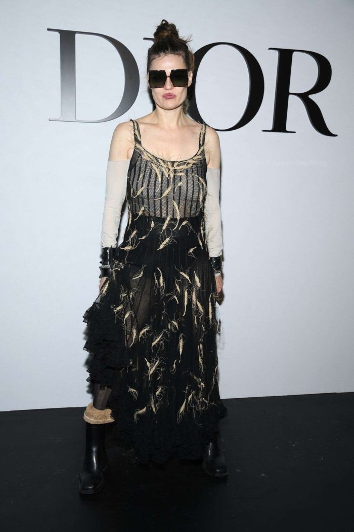 Sharon Eyal In A Black Dress At A Fashion Show