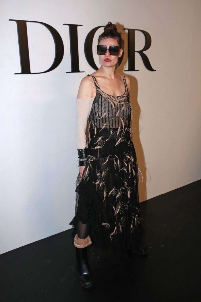 Sharon Eyal In A Black Dress At A Fashion Show