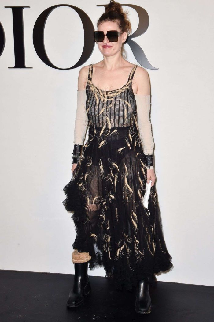 Sharon Eyal In A Black Dress At A Fashion Show