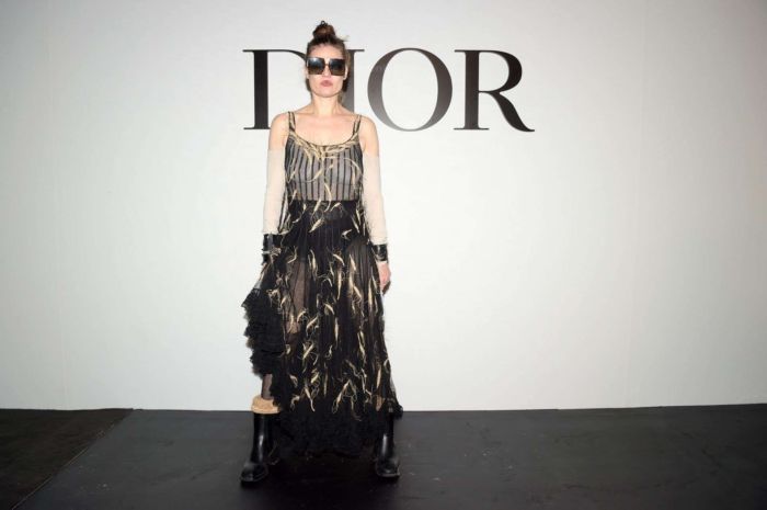 Sharon Eyal In A Black Dress At A Fashion Show