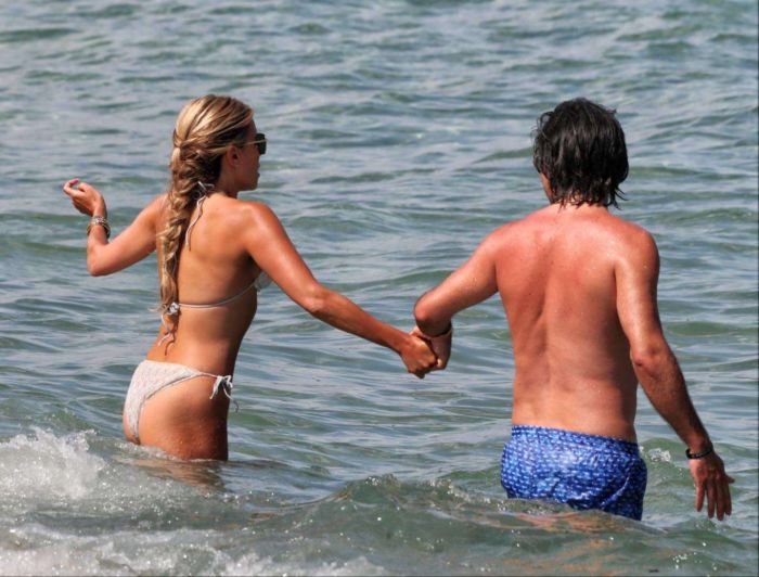 Sylvie Meis Holidaying In Bikini At The Saint Tropez Beach