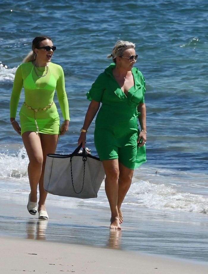 Tallia Storm Vacationing In Bikini With Mommy Tessie Hartmann At Jersey Beach