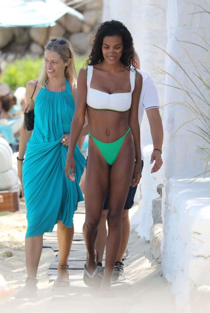 Tina Kunakey On A Bikini Vacation At The Beach In Mykonos