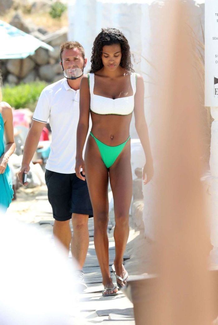 Tina Kunakey On A Bikini Vacation At The Beach In Mykonos