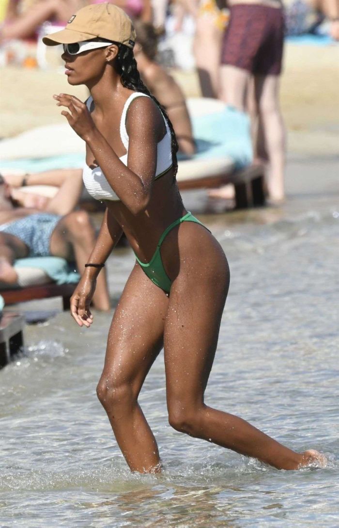 Tina Kunakey On A Bikini Vacation At The Beach In Mykonos