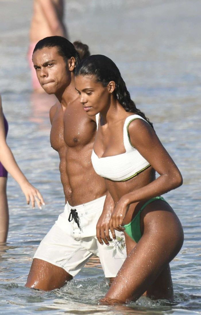 Tina Kunakey On A Bikini Vacation At The Beach In Mykonos