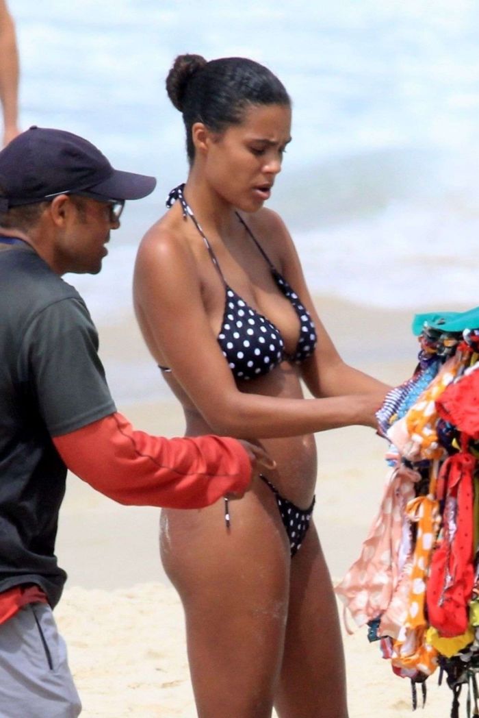 Tina Kunakey Fun And Frolic On The Beach In Rio