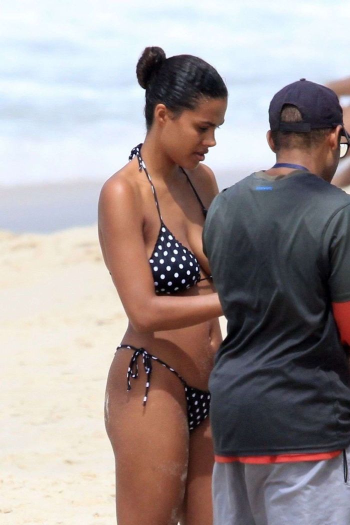 Tina Kunakey Fun And Frolic On The Beach In Rio