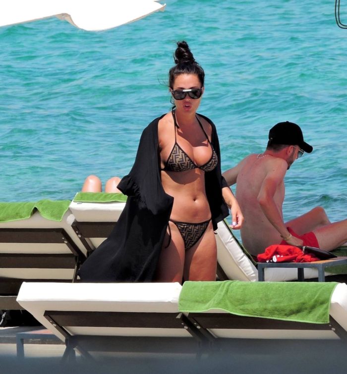 Yazmin Oukhellou Candids In Bikini In Mallorca