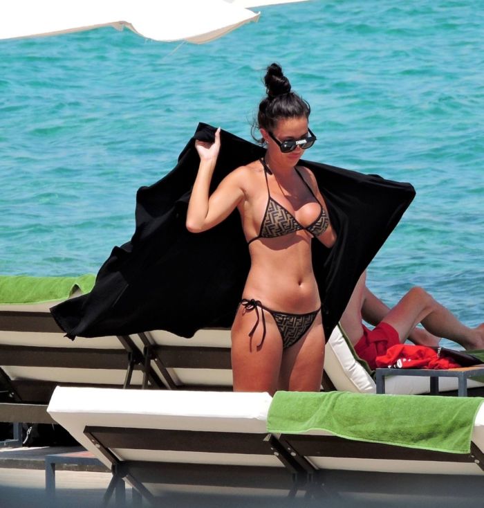 Yazmin Oukhellou Candids In Bikini In Mallorca