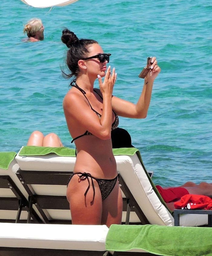 Yazmin Oukhellou Candids In Bikini In Mallorca