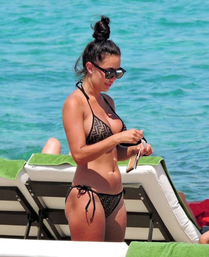 Yazmin Oukhellou Candids In Bikini In Mallorca