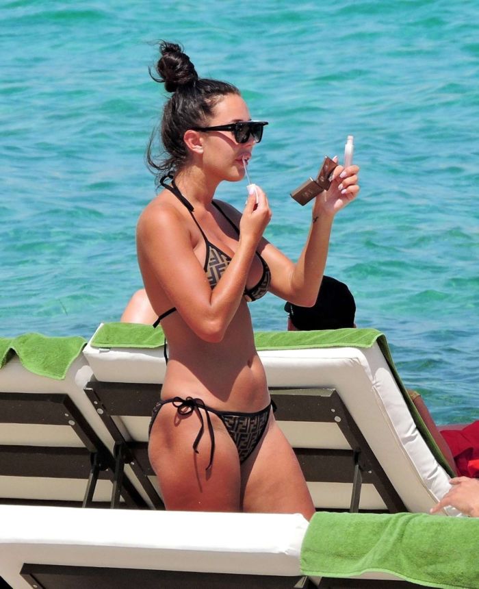 Yazmin Oukhellou Candids In Bikini In Mallorca